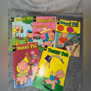 VTG 1960-1970s Warner BROS Comics LOT OF5 PORKY PIG/BUGS BUNNY GOLD KEY-DEFECTS